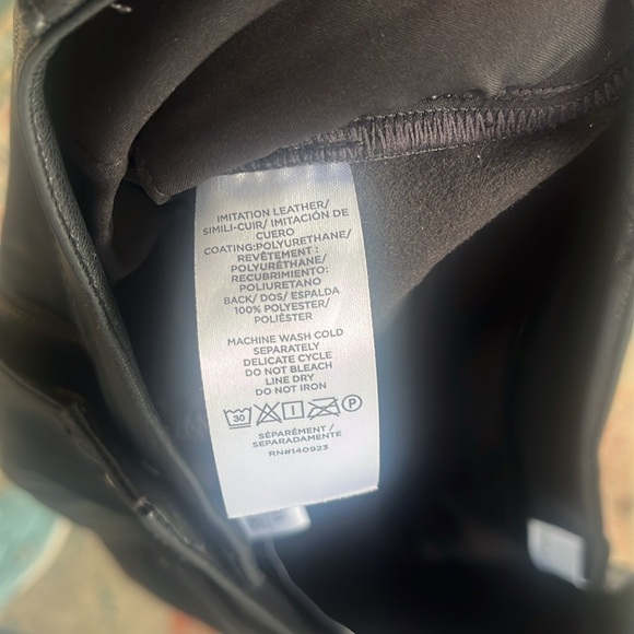 New Loft Pants Women’s Sz 10 30 inch waist Black Imitation Leather dress casual - Picture 9 of 13